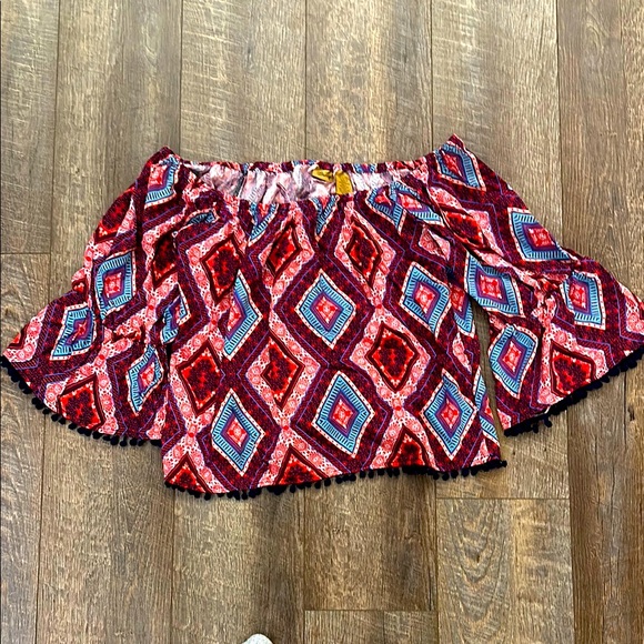 Wrangler off the shoulder Aztec print - Picture 2 of 11